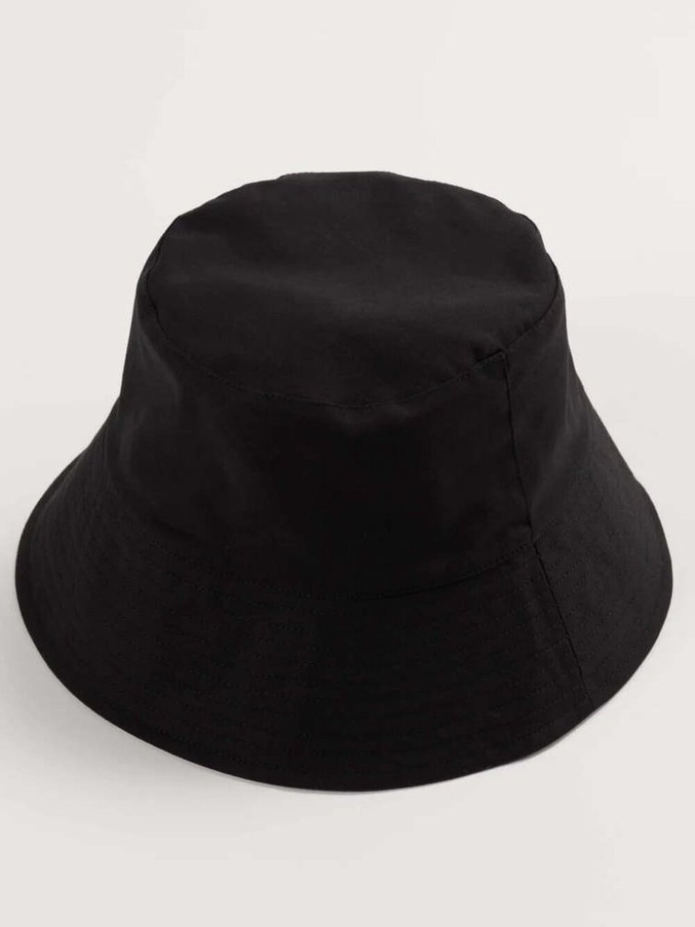 BAGGU Black Cotton Bucket Hat